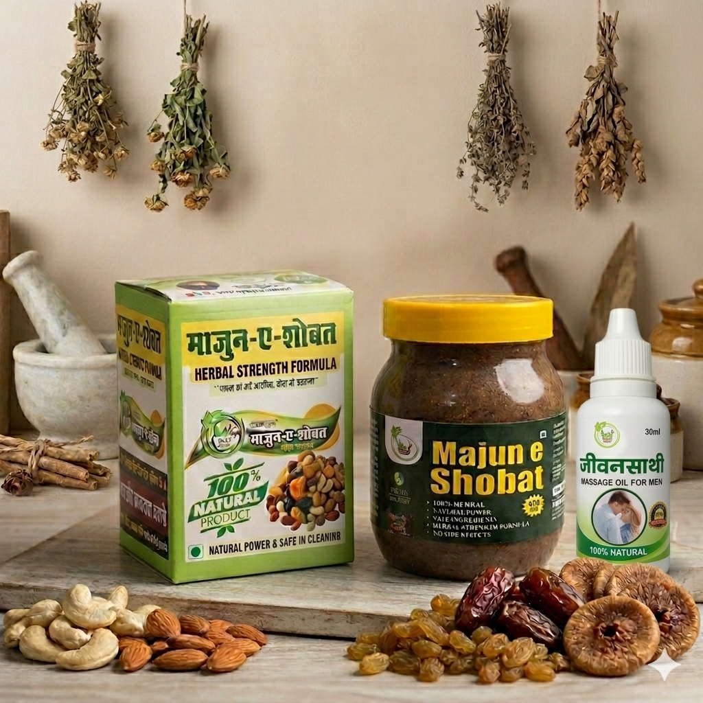 Ayurvedic Majoon + Jeevansathi Oil Combo for Men’s Strength – कमजोरी, स्टैमिना और परफॉर्मेंस का पावरफुल समाधान