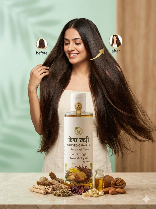 Kesh Jadi Ayurvedic Hair Oil - Ultimate Hair Growth Formula for Men & Women (Non-Sticky & Natural)